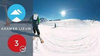 Axamer Lizum  Innsbruck Austria  Red 3 lower  360 VR  Piste View [upl. by Rizika]