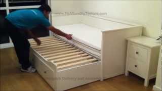 IKEA Hemnes Day Trundle Bed with 3 Drawers White [upl. by Saravat503]