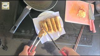 How to make Spring rolls with meat Nem cuốn thịt ndtfastfood food cooking [upl. by Kopaz]