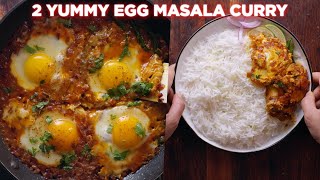 2 Yummy Egg Masala Curry For Dinner [upl. by Nalac]