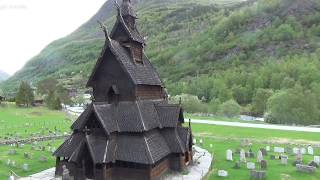 Norway Nature  Borgund Stave Church Norway  The Drive to Borgund Stave Church from Laerdal Tunnel [upl. by Mayce580]