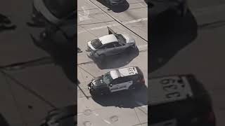 Pedestrian hit by car during police chase in Los Angeles news shorts [upl. by Rundgren]