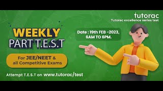 Crack NEETJEE with TEST Tutorac Academy Excellence Series TEST  Free Enrollment [upl. by Lavena]