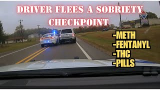 Driver attempts to avoid police checkpoint  Pursuit ends with PIT MANEUVER by Arkansas State Police [upl. by Ahtibat]