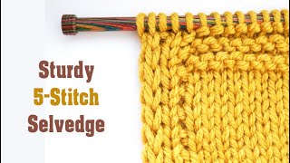 How to Knit Neat 5STITCH SELVEDGES  Easy amp Sturdy Edging Pattern [upl. by Madi]