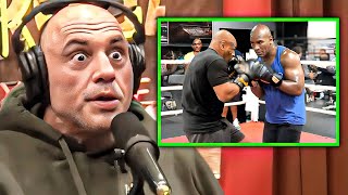 Joe Rogan REACTS To Mike Tyson SPARRING With Evander Holyfield [upl. by Ahsieket223]