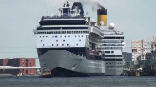 Cruiseschip Celebrity Constellation vertrekt uit Amsterdam 9 juli 2011 [upl. by Inness]