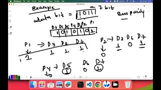 HAMMING CODEERROR DETECTION AND CORRECTION IN DATA LINK LAYER hamming datalinklayer network [upl. by Anirahtak570]