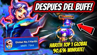 ¡HARITH DESPUES DEL BUFF ESTA FUERTISIMO HARITH TOP 1 GLOBAL 906 WINRATE  MOBILE LEGENDS [upl. by Sukramaj]