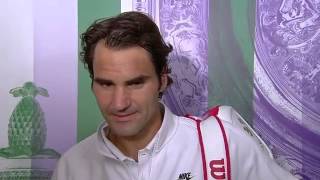 Roger Federer postmatch interview  Wimbledon 2014 [upl. by Llebiram]