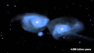 Milky Way and Andromeda Galaxies Collision Simulated  Video [upl. by Vareck30]