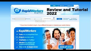 How Much Money Can You Really Earn From Rapidworkers  Rapidworkers Review and Tutorial 2022 [upl. by Ronald895]