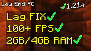 Minecraft 1213 TLauncher Low End PC Lag and Shuttter FIX  100 FPS on 2GB4GB RAM 2024 [upl. by Pfaff]