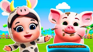 Old MacDonald had a farm EP132  cartoon songs  Blue fish nursery rhymes amp kids songs [upl. by Tonneson]