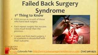 5 Things to Know About Failed Back Surgery Syndrome FBSS [upl. by Caitrin]