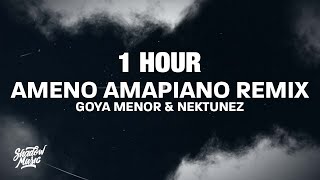 1 HOUR Goya Menor amp Nektunez  Ameno Amapiano Remix Lyrics [upl. by Grew]