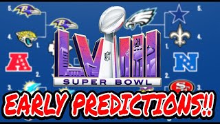 2024 NFL PLAYOFF PREDICTIONS FULL PLAYOFF BRACKETS SUPER BOWL 58 WINNER FINAL EDITION [upl. by Nodnart207]