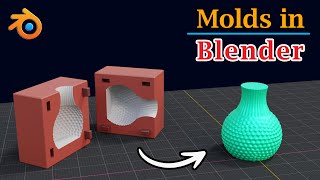 Create Molds With Keys for 3D Printing  Convert Blender Models into 3D Prototype or Moulds [upl. by Gradeigh]