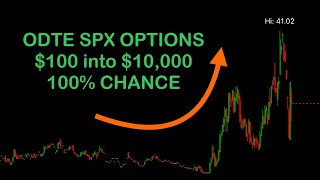 how to 100x your money in one day trading 0dte spx options strategy 2024 [upl. by Ailices]