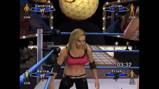 WWE SVR 2007  Candice Michelle vs Jillian Hall vs Melina vs Trish Stratus Womens Championship [upl. by Frazier]