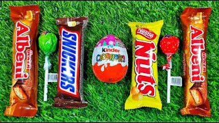 ASMR LOLLIPOP ICE CREAM Unpacking Kinder BIG Surprise eggs AND Lollipops Chocolate Sweets [upl. by Geminian]