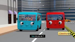 Wheels on The Bus Go Round and Round SingAlong  Karaoke  kiddiestv [upl. by Orit]