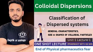 Colloidal dispersions  Classification of dispersed systems  size and shape of Colloidal particle [upl. by Yensehc548]