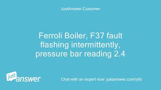 Ferroli Boiler F37 fault flashing intermittently pressure [upl. by Tandy81]