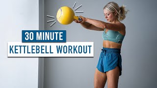 30 MIN Advanced Kettlebell HIIT Workout  Full Body No Repeat [upl. by Ayor]