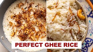 Perfect Ghee Rice  Neychoru  Nei Choru Recipe  Ghee Bhat every single time [upl. by Alyose]