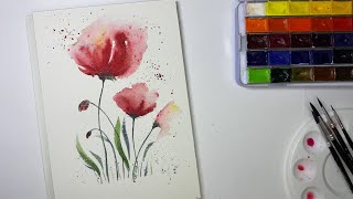 Watercolor  Botanical drawing  Art for Rest  Акварель [upl. by Asirram14]