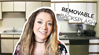 DIY RENTERFRIENDLY BACKSPLASH  IS IT RENTERFRIENDLY  Laci Jane [upl. by Lucilla]