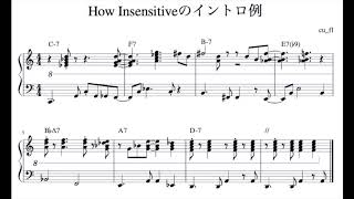 How Insensitive  intro example for piano [upl. by Sined460]