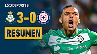 💥 SANTOS GOLEÓ A LA MÁQUINA 🔵  Santos 3  0 Cruz Azul  HIGHLIGHTS  FOXLigaMX [upl. by Bencion]