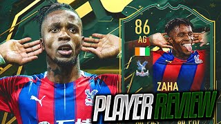 WILFRIED ZAHA 86 WINTER WILDCARD PLAYER REVIEW❄️  FIFA 22 [upl. by Adilem]