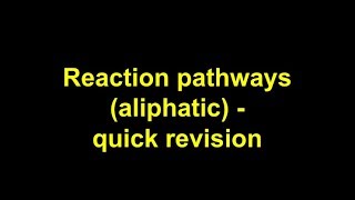 Quick Revision  Organic reaction pathways aliphatic [upl. by Crescin287]