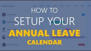 How To Setup Your Annual Leave Calendar for 2019 [upl. by Elsy554]