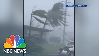 Massive typhoon slams Guam [upl. by Eiral490]