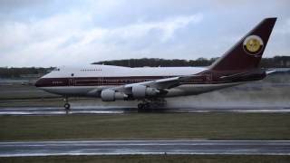 Boeing 747SP touch amp go VPBAT at Prestwick [upl. by Harlow214]