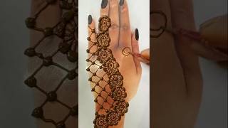 Simple Back Hand Mehndi Designs for Beginners [upl. by Joliet]