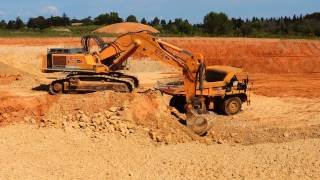 R974B Liebherr loading 770 CAT Valerian [upl. by Nathanson901]