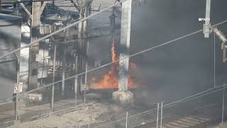 Major Transformer EXPLOSION Shuts Down AMTRAK in NYC [upl. by Cecilio]