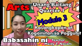 Grade 1 Quarter 1 Module 3 Week 3 Arts Kagamitan sa Pagguhit [upl. by Val]