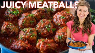 Juicy MEATBALL RECIPE  How to Cook Italian Meatballs [upl. by Yunick]