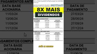 BBAS3  8 PAGAMENTOS DE DIVIDENDOS EM 2024  DATA COM E VALORES POR AÇÃO EM FEVEREIRO DE 2024 BBAS3 [upl. by Muhammad602]