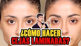 TUTORIAL DE CEJAS LAMINADAS  DOS ESTILOS DISTINTOS Y UN PRODUCTO SECRETO [upl. by Cyndie72]