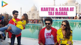 WOW Kartik Aaryan amp Sara Ali Khan at Taj Mahal to PROMOTE Love Aaj Kal [upl. by Yatnoed]