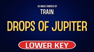 Train  Drops Of Jupiter  Karaoke Lower Key [upl. by Nybbor]