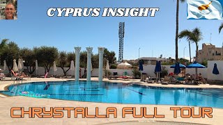 Chrystalla Hotel Protaras Cyprus  2024 Full Tour Including Rooms [upl. by Yatnahc223]