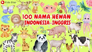 100 NAMA HEWAN BAHASA INDONESIA amp BAHASA INGGRIS  BELAJAR NAMA HEWAN BINATANG LEARN OF ANIMALS NAME [upl. by Eyma191]